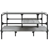 VidaXL Salontafel 100x100x48,5 cm bewerkt hout grijs sonoma