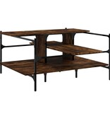 VidaXL Salontafel 100x100x48,5 cm bewerkt hout gerookt eikenkleurig