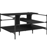 VidaXL Salontafel 100x100x48,5 cm bewerkt  hout zwart