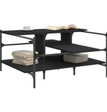 VidaXL Salontafel 100x100x48,5 cm bewerkt  hout zwart