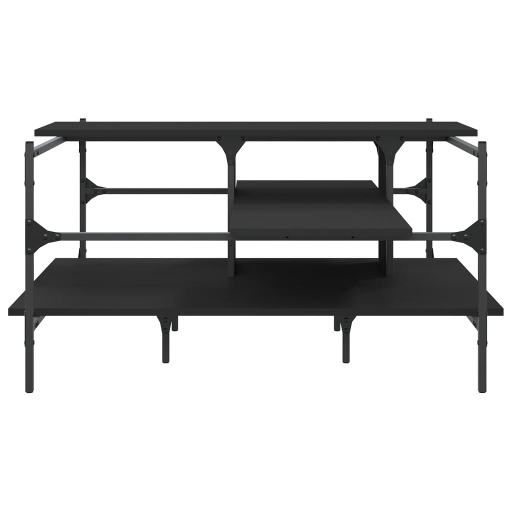 VidaXL Salontafel 100x100x48,5 cm bewerkt  hout zwart