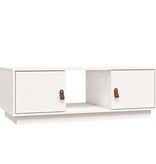 VidaXL Salontafel 100x50x35 cm massief grenenhout wit