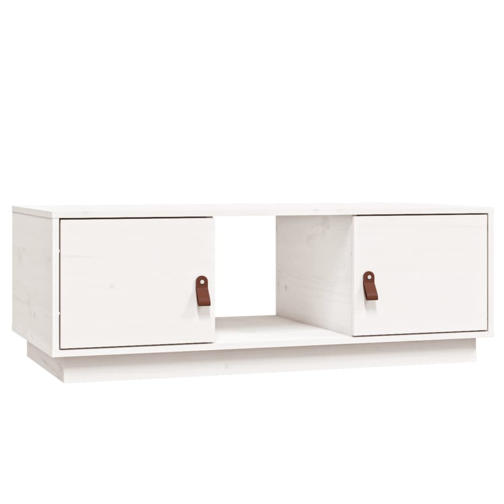 VidaXL Salontafel 100x50x35 cm massief grenenhout wit