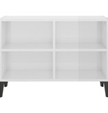 VidaXL Tv-meubel met metalen poten 69,5x30x50 cm hoogglans wit