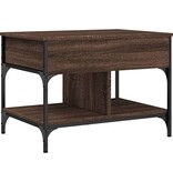 VidaXL Salontafel 70x50x50 cm bewerkt hout en metaal bruineikenkleur
