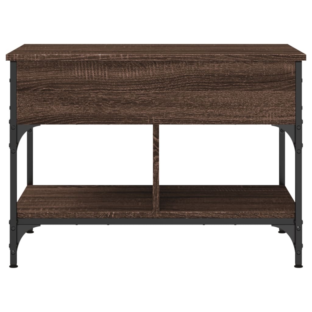 VidaXL Salontafel 70x50x50 cm bewerkt hout en metaal bruineikenkleur