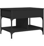 VidaXL Salontafel 70x50x50 cm bewerkt hout en metaal zwart