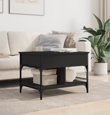 VidaXL Salontafel 70x50x50 cm bewerkt hout en metaal zwart