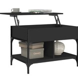 VidaXL Salontafel 70x50x50 cm bewerkt hout en metaal zwart