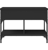 VidaXL Salontafel 70x50x50 cm bewerkt hout en metaal zwart