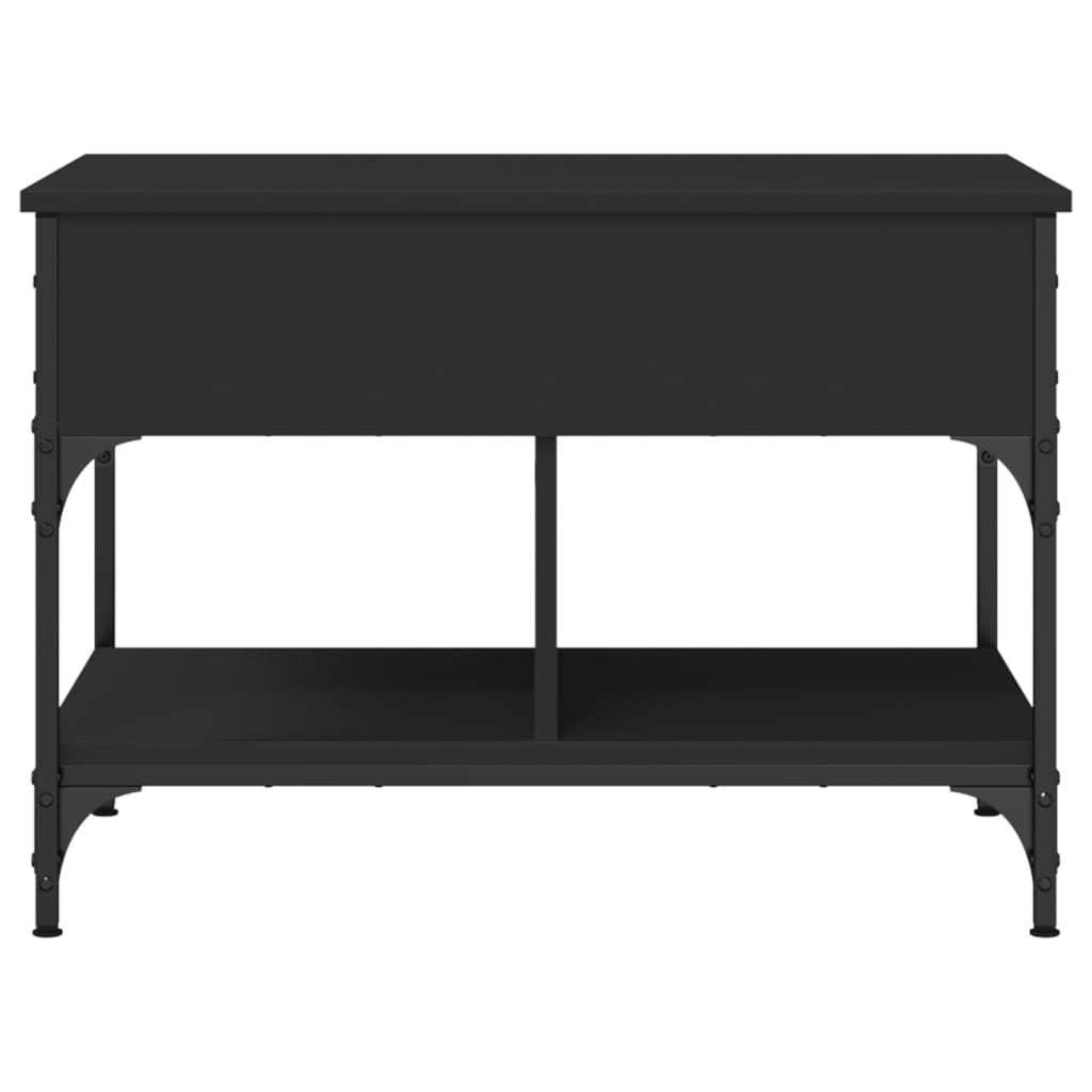 VidaXL Salontafel 70x50x50 cm bewerkt hout en metaal zwart
