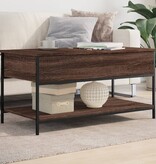 VidaXL Salontafel 100x50x50 cm bewerkt hout en metaal bruineikenkleur