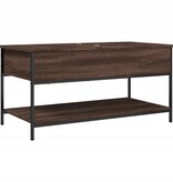 VidaXL Salontafel 100x50x50 cm bewerkt hout en metaal bruineikenkleur