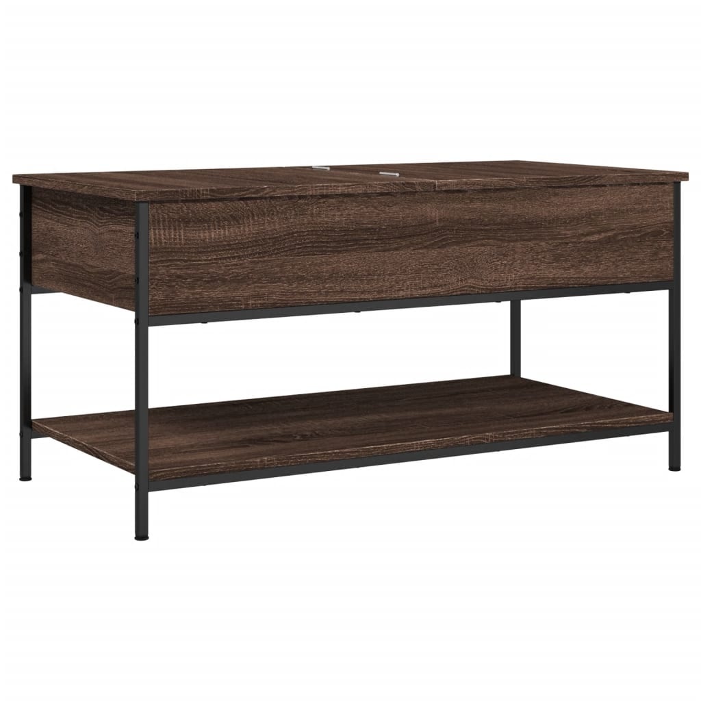 VidaXL Salontafel 100x50x50 cm bewerkt hout en metaal bruineikenkleur