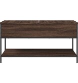 VidaXL Salontafel 100x50x50 cm bewerkt hout en metaal bruineikenkleur
