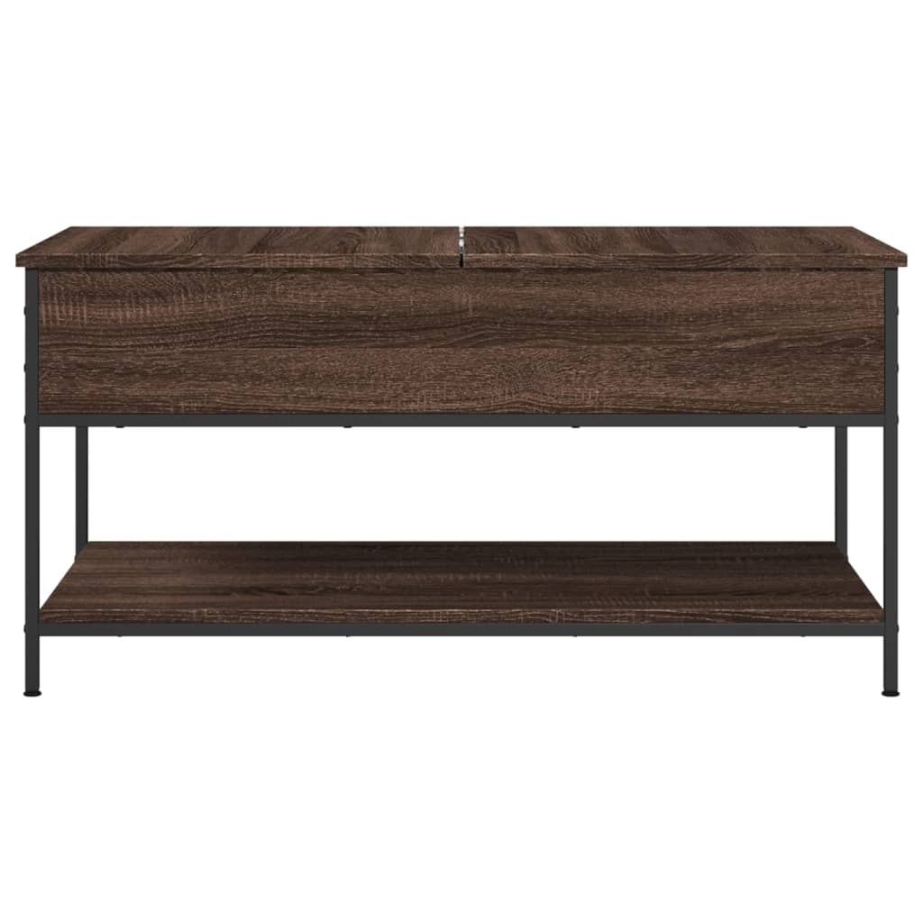VidaXL Salontafel 100x50x50 cm bewerkt hout en metaal bruineikenkleur