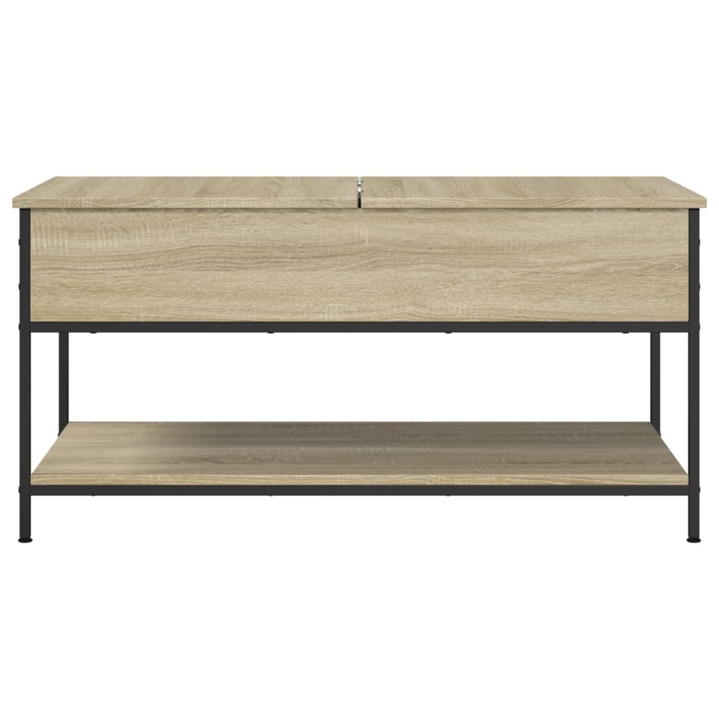 VidaXL Salontafel 100x50x50 cm bewerkt hout en metaal sonoma eiken