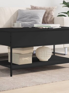 VidaXL Salontafel 100x50x50 cm bewerkt hout en metaal zwart