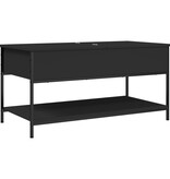 VidaXL Salontafel 100x50x50 cm bewerkt hout en metaal zwart