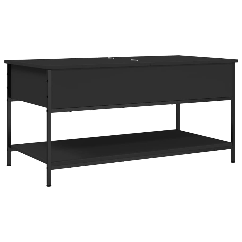 VidaXL Salontafel 100x50x50 cm bewerkt hout en metaal zwart