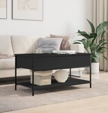 VidaXL Salontafel 100x50x50 cm bewerkt hout en metaal zwart