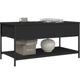 VidaXL Salontafel 100x50x50 cm bewerkt hout en metaal zwart