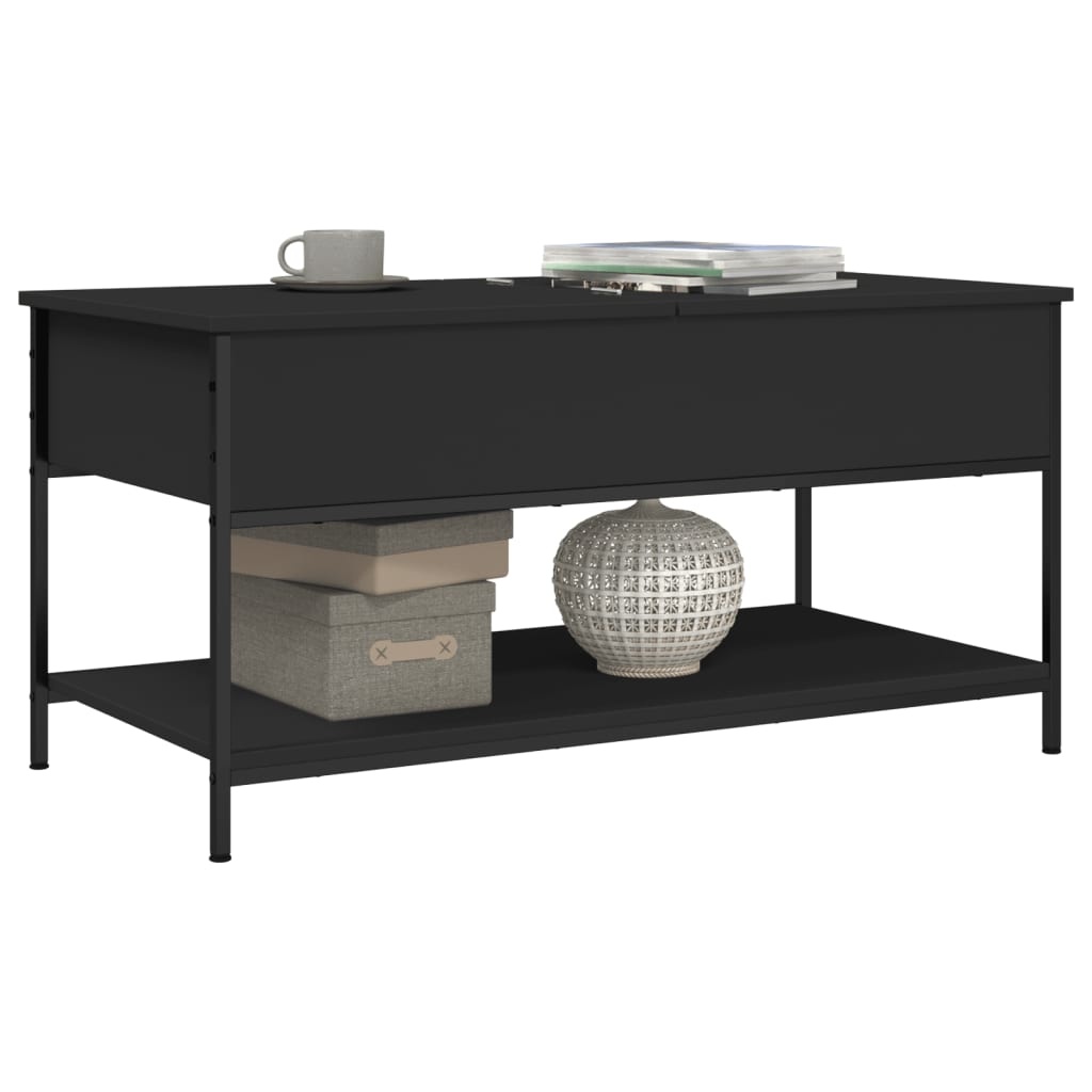 VidaXL Salontafel 100x50x50 cm bewerkt hout en metaal zwart