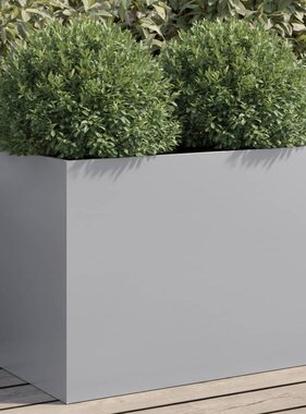 VidaXL Plantenbak 62x47x46 cm gegalvaniseerd staal zilverkleurig