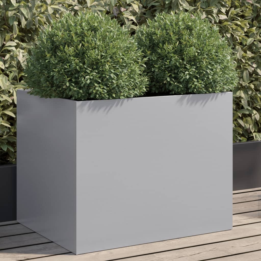 VidaXL Plantenbak 62x47x46 cm gegalvaniseerd staal zilverkleurig
