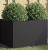 VidaXL Plantenbak 62x47x46 cm koudgewalst staal zwart