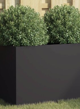 VidaXL Plantenbak 62x47x46 cm koudgewalst staal zwart