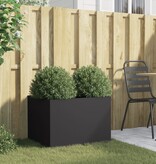 VidaXL Plantenbak 62x47x46 cm koudgewalst staal zwart
