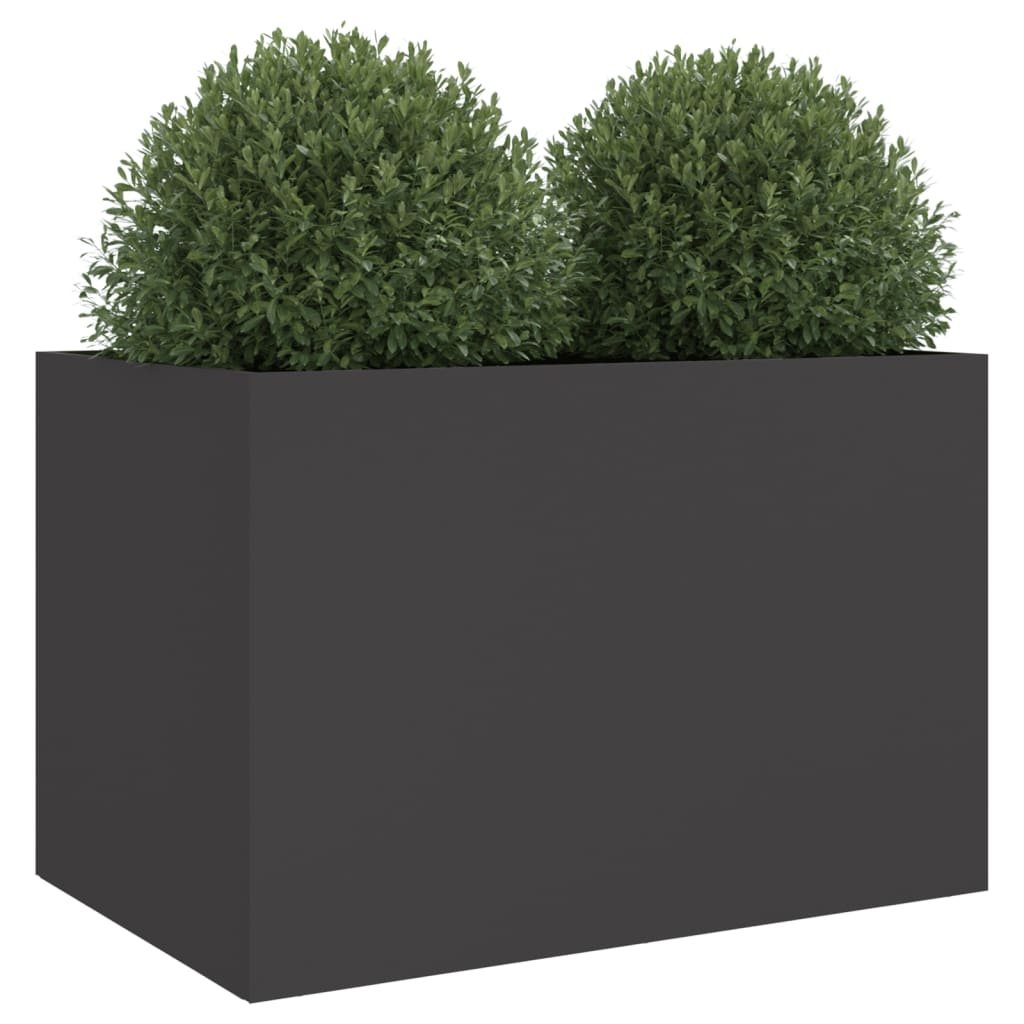 vidaXL Plantenbak 62x47x46 cm koudgewalst staal zwart