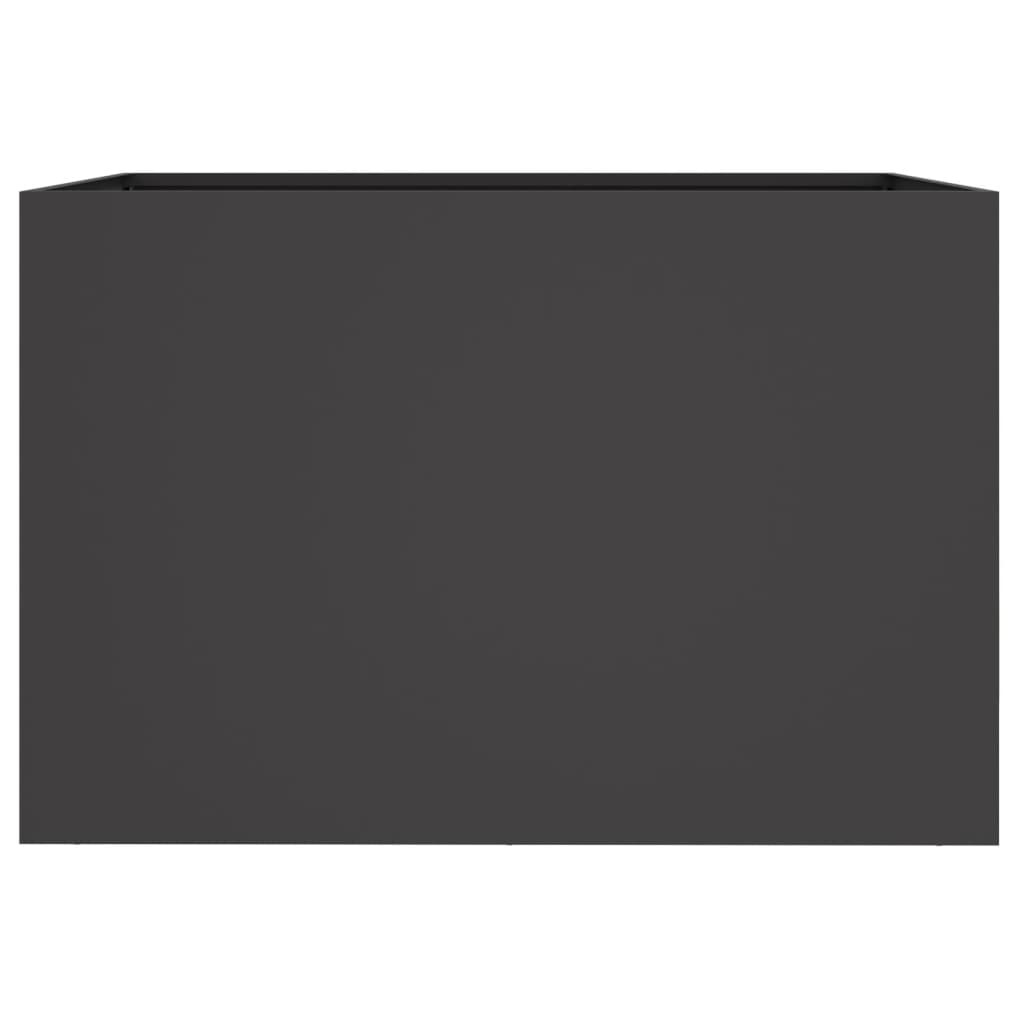 VidaXL Plantenbak 62x47x46 cm koudgewalst staal zwart