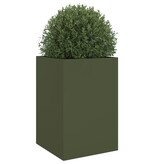 vidaXL Plantenbak 52x48x75 cm koudgewalst staal olijfgroen