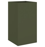 VidaXL Plantenbak 42x38x75 cm koudgewalst staal olijfgroen