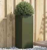 vidaXL Plantenbak 32x27,5x75 cm koudgewalst staal olijfgroen