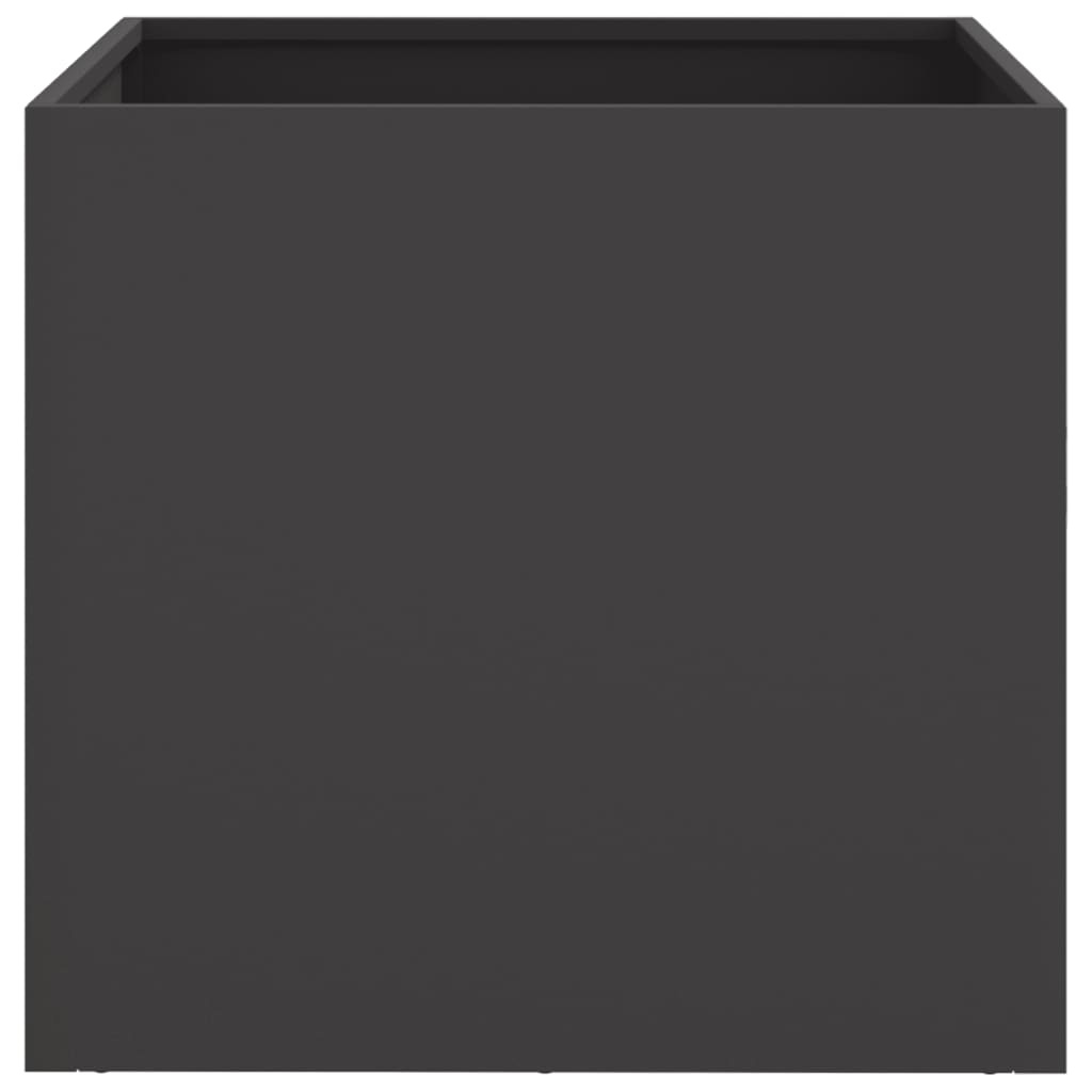 vidaXL Plantenbak 49x47x46 cm koudgewalst staal zwart