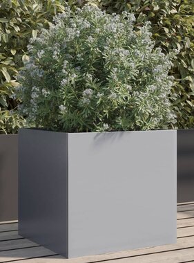 VidaXL Plantenbak 42x40x39 cm gegalvaniseerd staal zilverkleurig