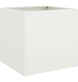 VidaXL Plantenbak 42x40x39 cm koudgewalst staal wit