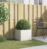 VidaXL Plantenbak 42x40x39 cm koudgewalst staal wit