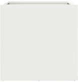 VidaXL Plantenbak 42x40x39 cm koudgewalst staal wit