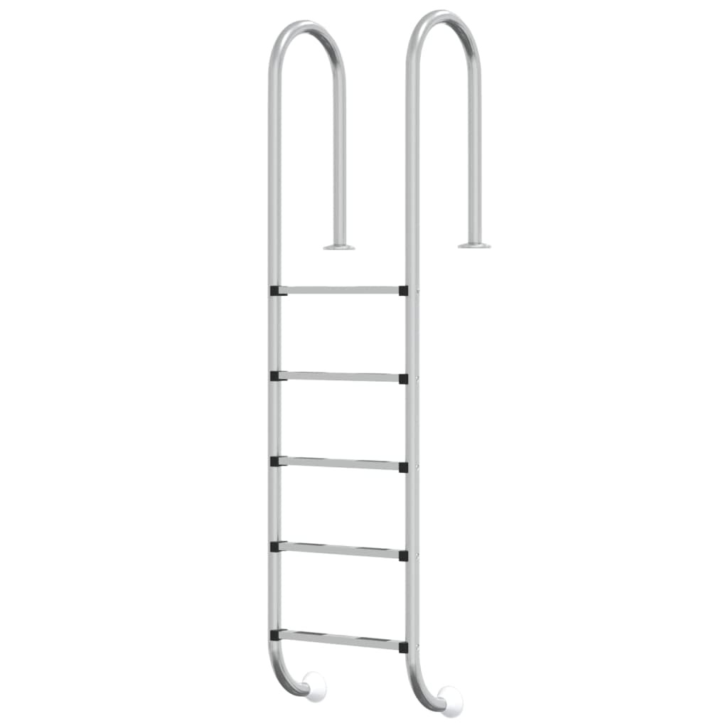 vidaXL Zwembadladder 54x38x211 cm 304 roestvrij staal