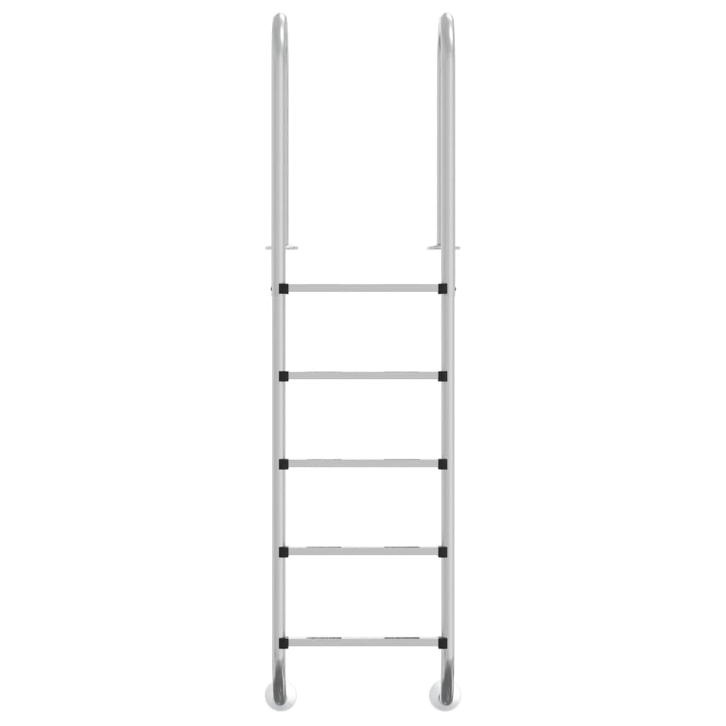 vidaXL Zwembadladder 54x38x211 cm 304 roestvrij staal