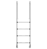 vidaXL Zwembadladder 54x38x184,5 cm 304 roestvrij staal