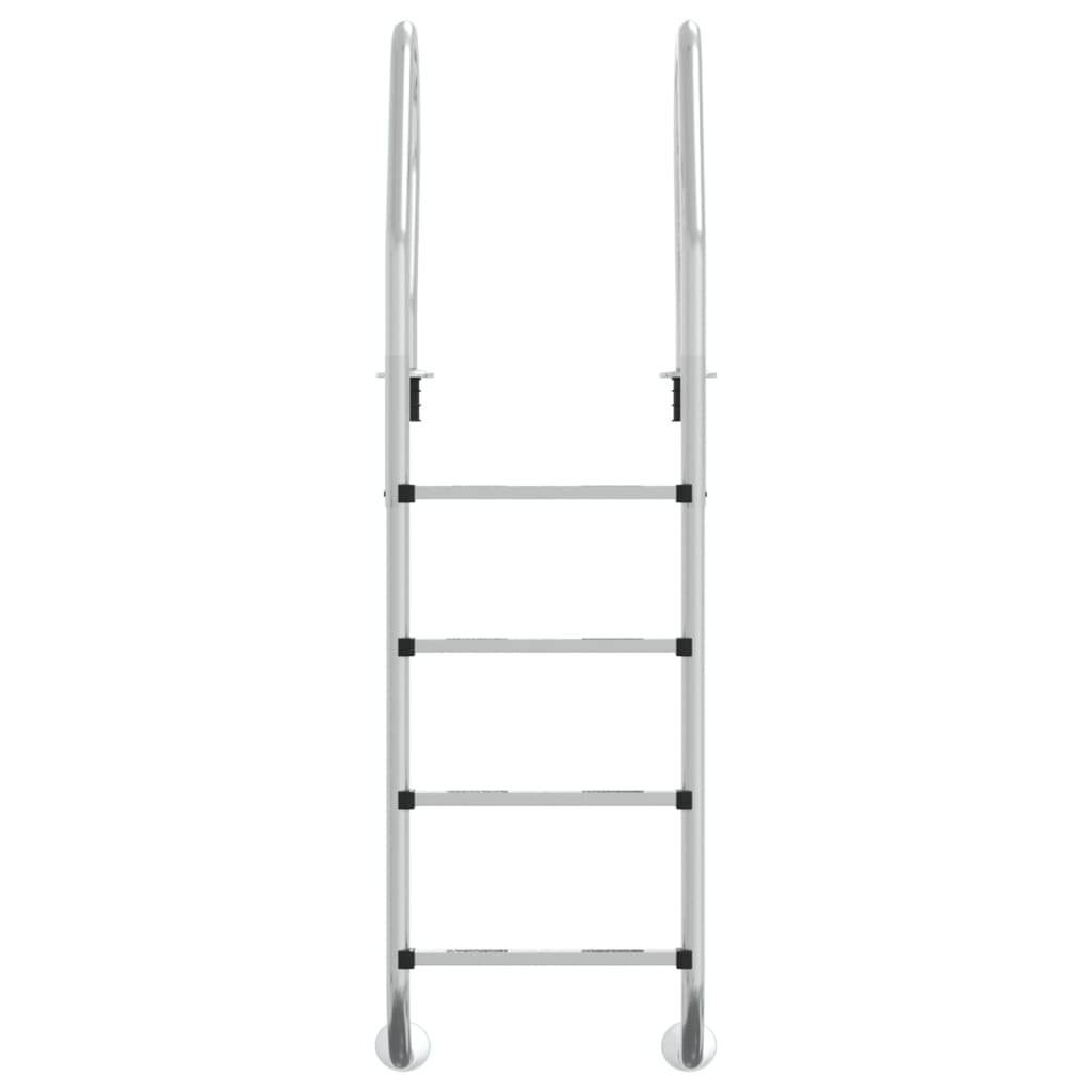 vidaXL Zwembadladder 54x38x184,5 cm 304 roestvrij staal