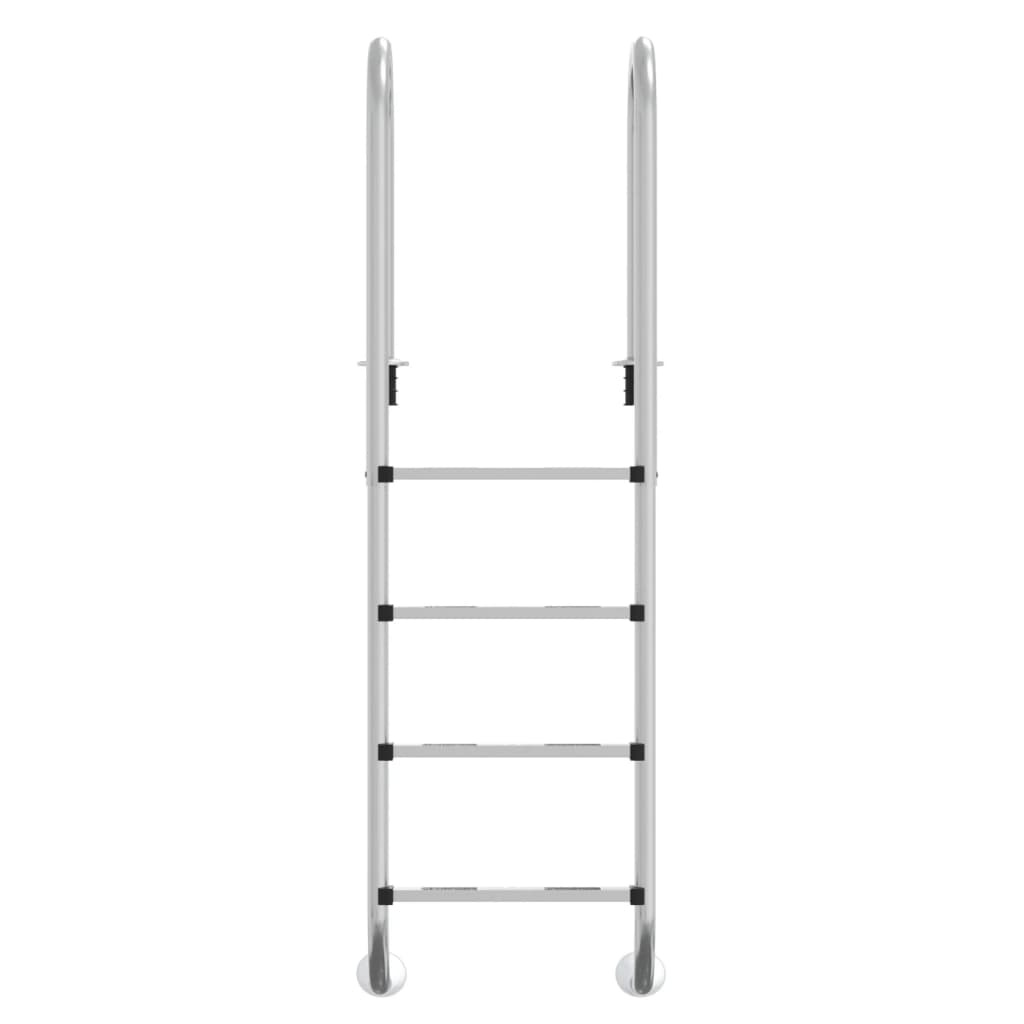 vidaXL Zwembadladder 54x38x184,5 cm 304 roestvrij staal