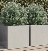 VidaXL Plantenbakken 2 st 32x30x29 cm roestvrij staal zilverkleurig