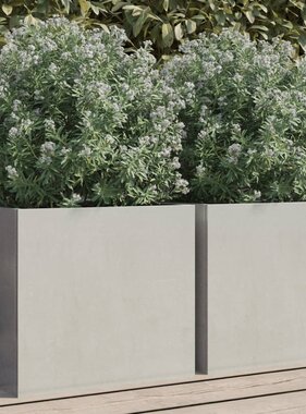 VidaXL Plantenbakken 2 st 32x30x29 cm roestvrij staal zilverkleurig