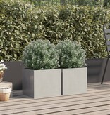 VidaXL Plantenbakken 2 st 32x30x29 cm roestvrij staal zilverkleurig